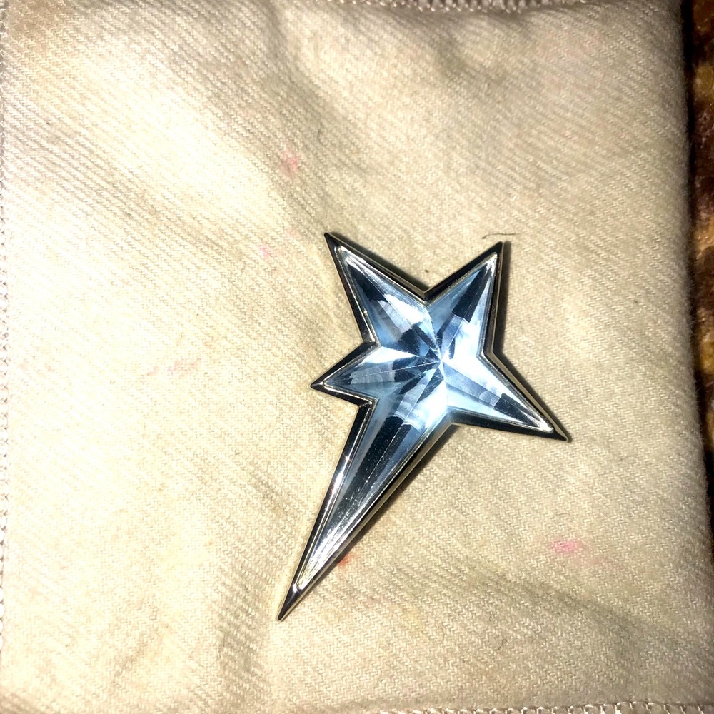 Star pendant/ brooch blue Thierry Mugler angel
